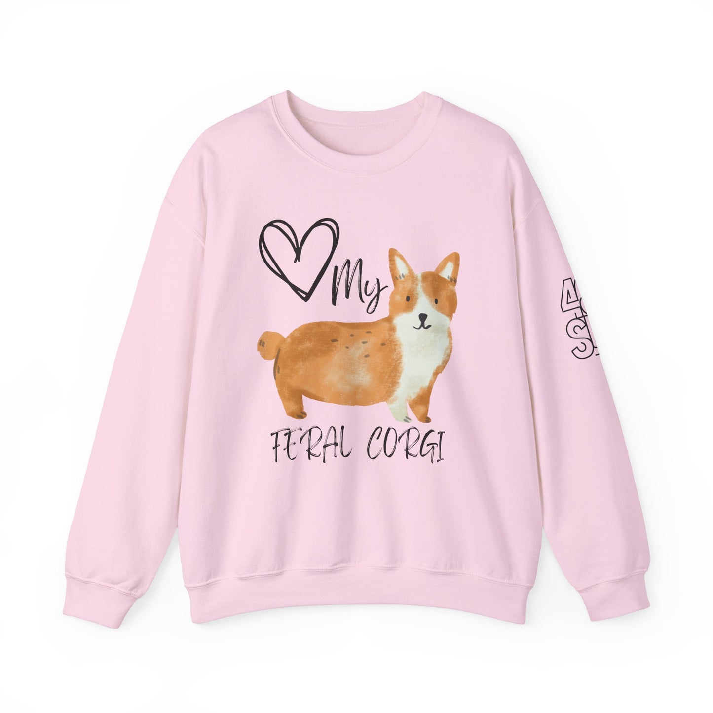 Love My Feral Corgi Comfy Unisex Heavy Blend™ Crewneck Sweatshirt