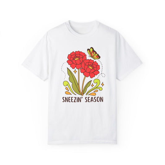 Sneezin' Season - Floral Spring Cozy Unisex T-shirt