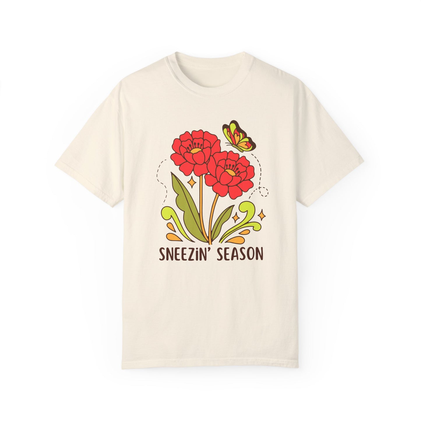 Sneezin' Season - Floral Spring Cozy Unisex T-shirt