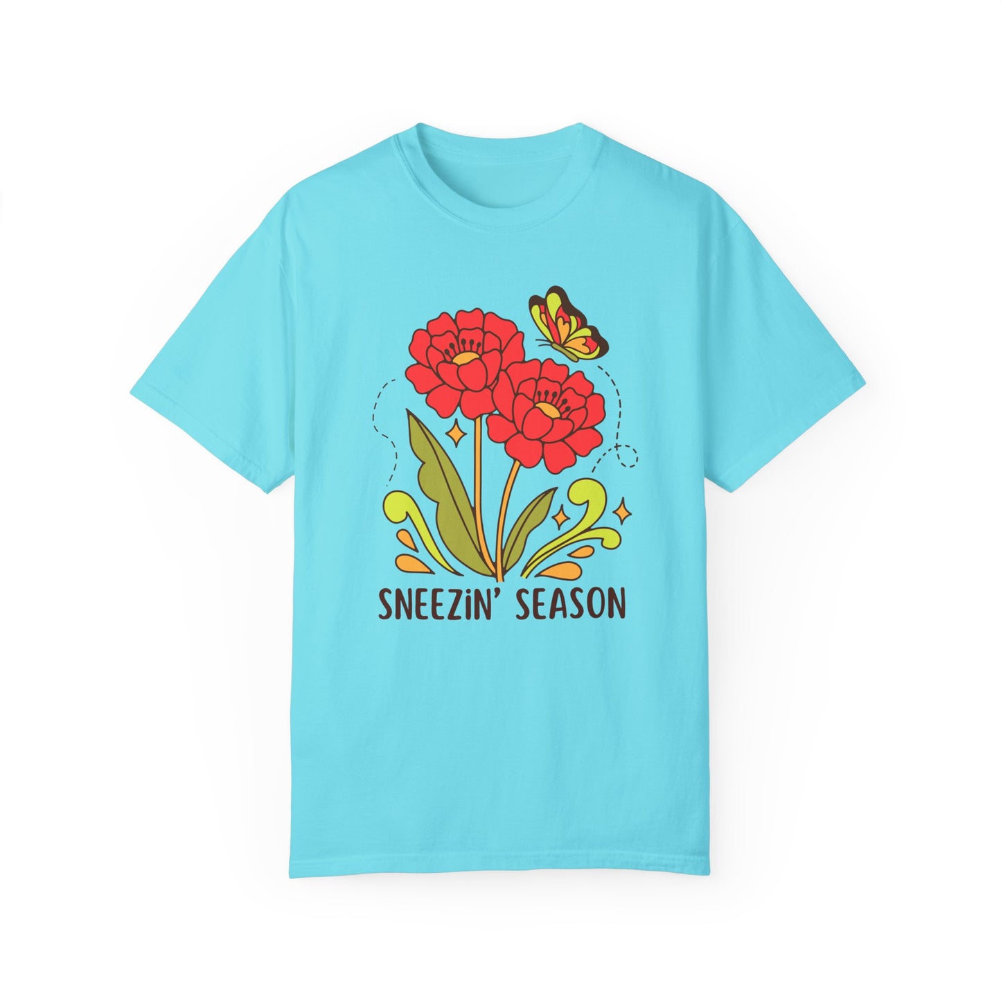 Sneezin' Season - Floral Spring Cozy Unisex T-shirt