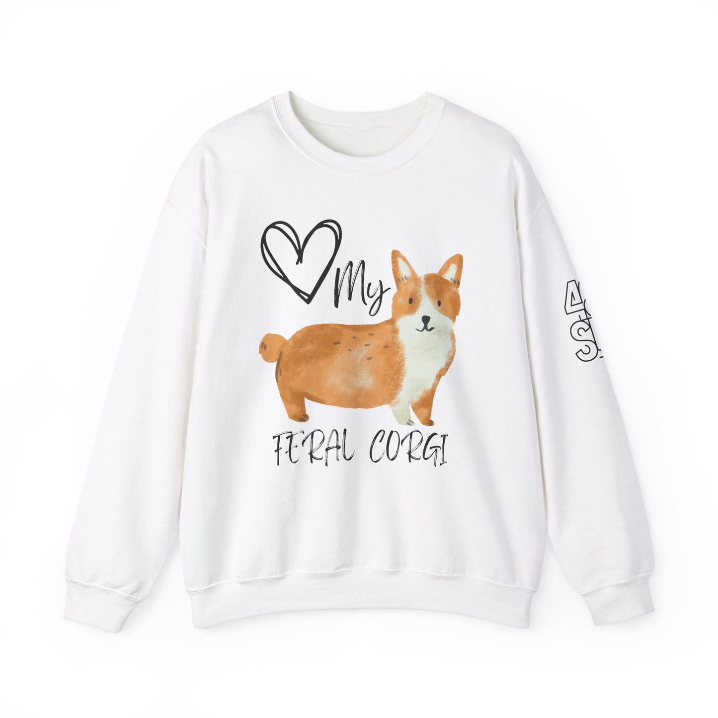 Love My Feral Corgi Comfy Unisex Heavy Blend™ Crewneck Sweatshirt
