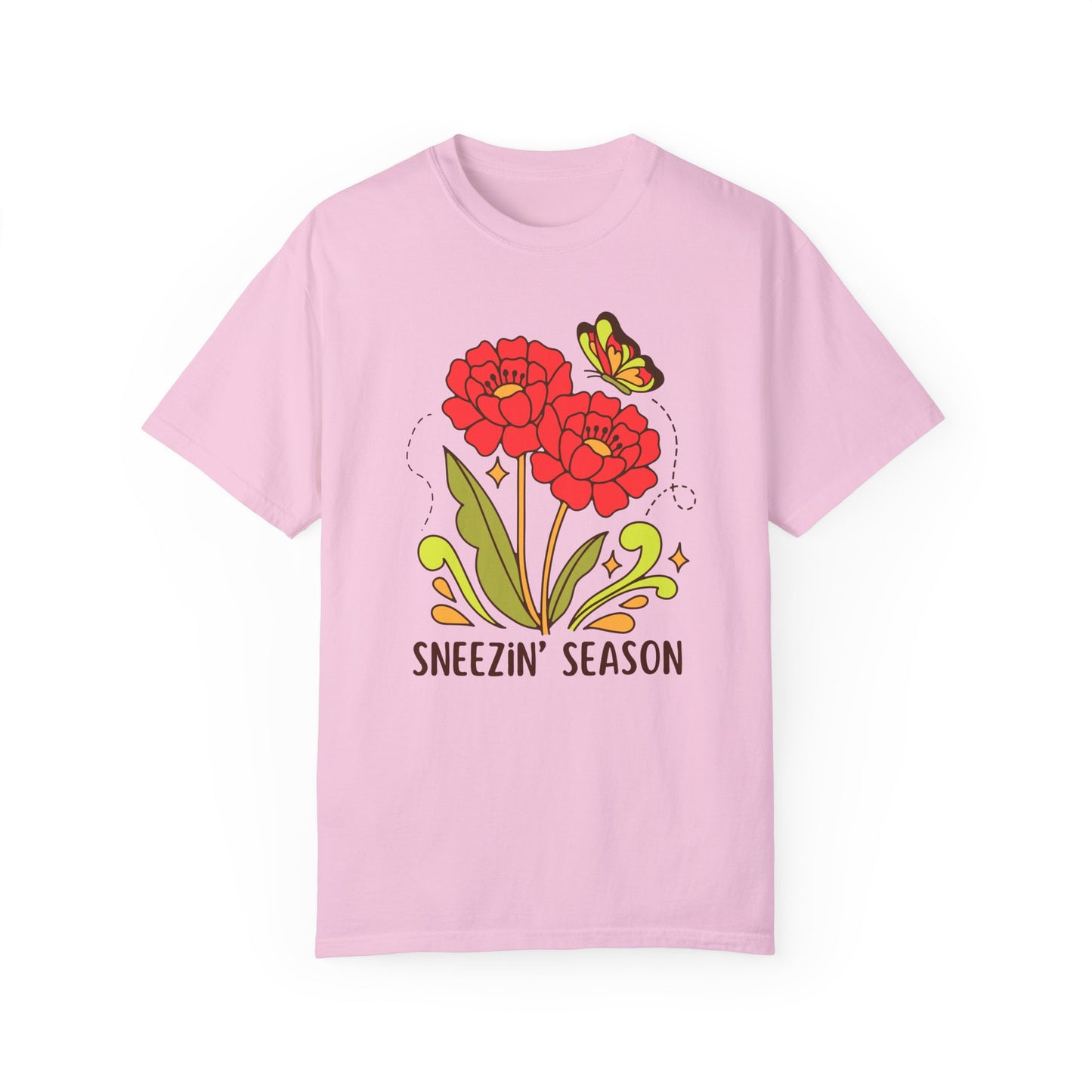 Sneezin' Season - Floral Spring Cozy Unisex T-shirt
