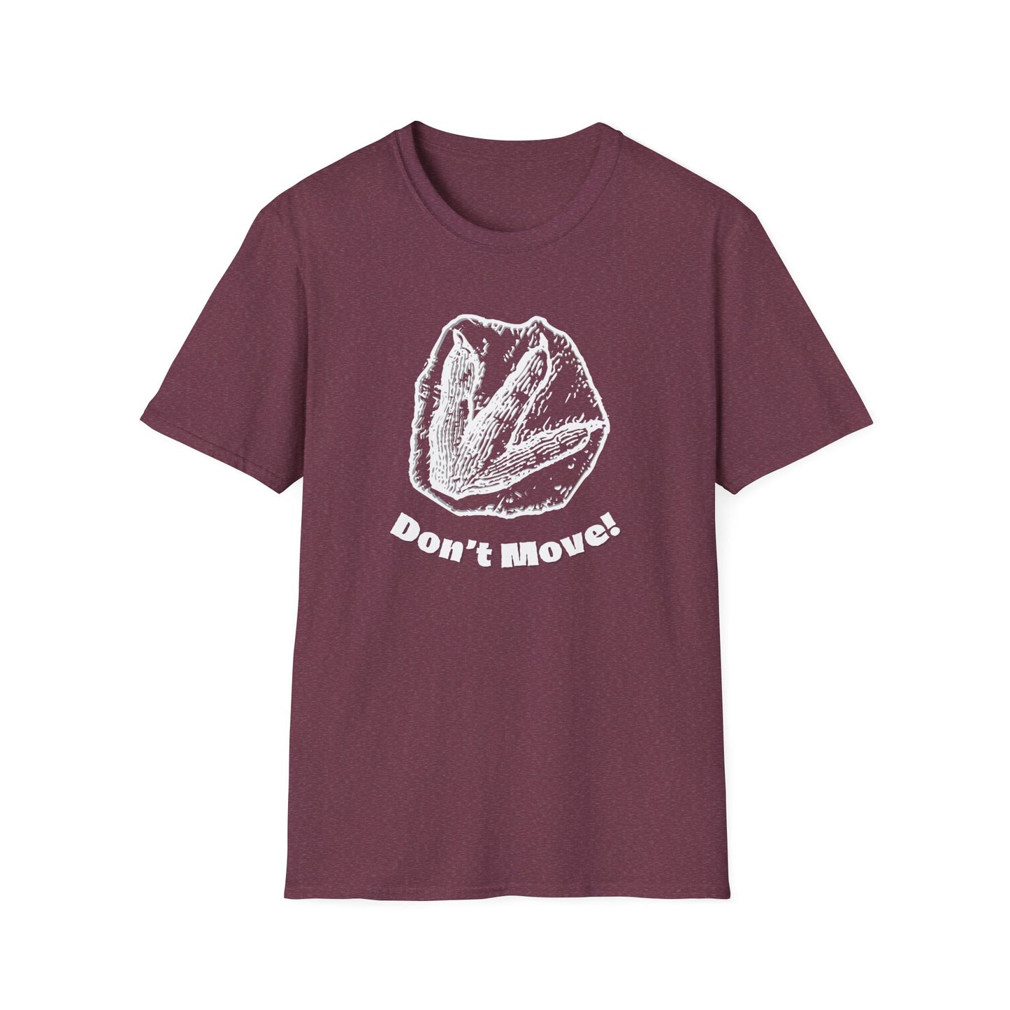 Don't Move! - Dinosaur T-rex Footprint Softstyle T-Shirt - Comfy Casual Tee
