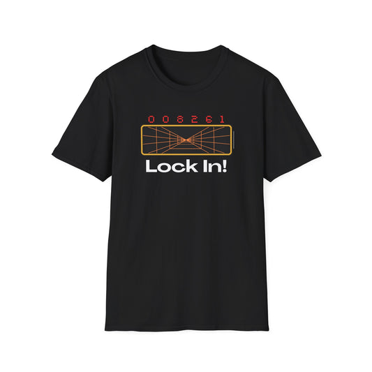 Retro 'Lock In!' Unisex Softstyle T-Shirt - Perfect for Gamers & Casual Wear