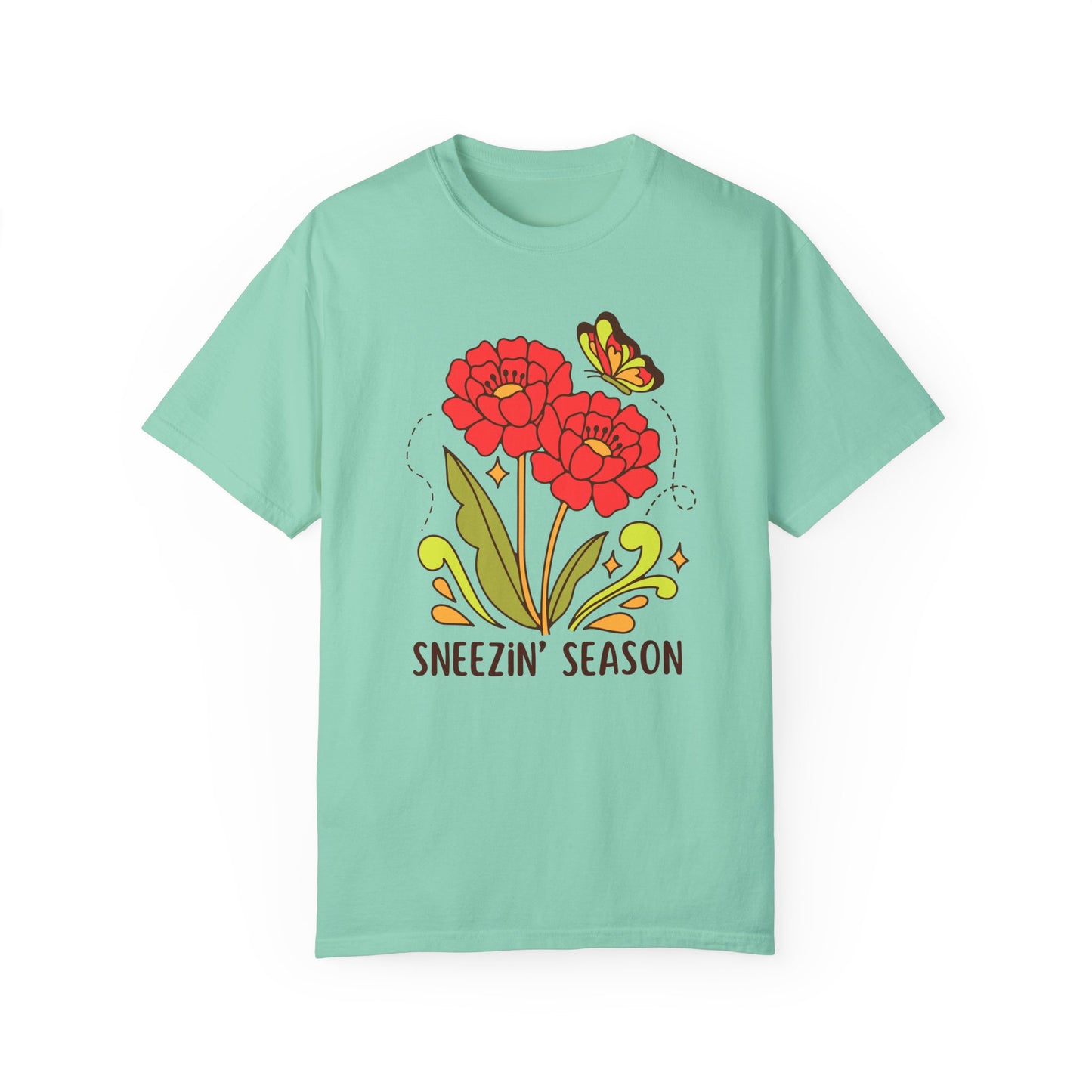 Sneezin' Season - Floral Spring Cozy Unisex T-shirt