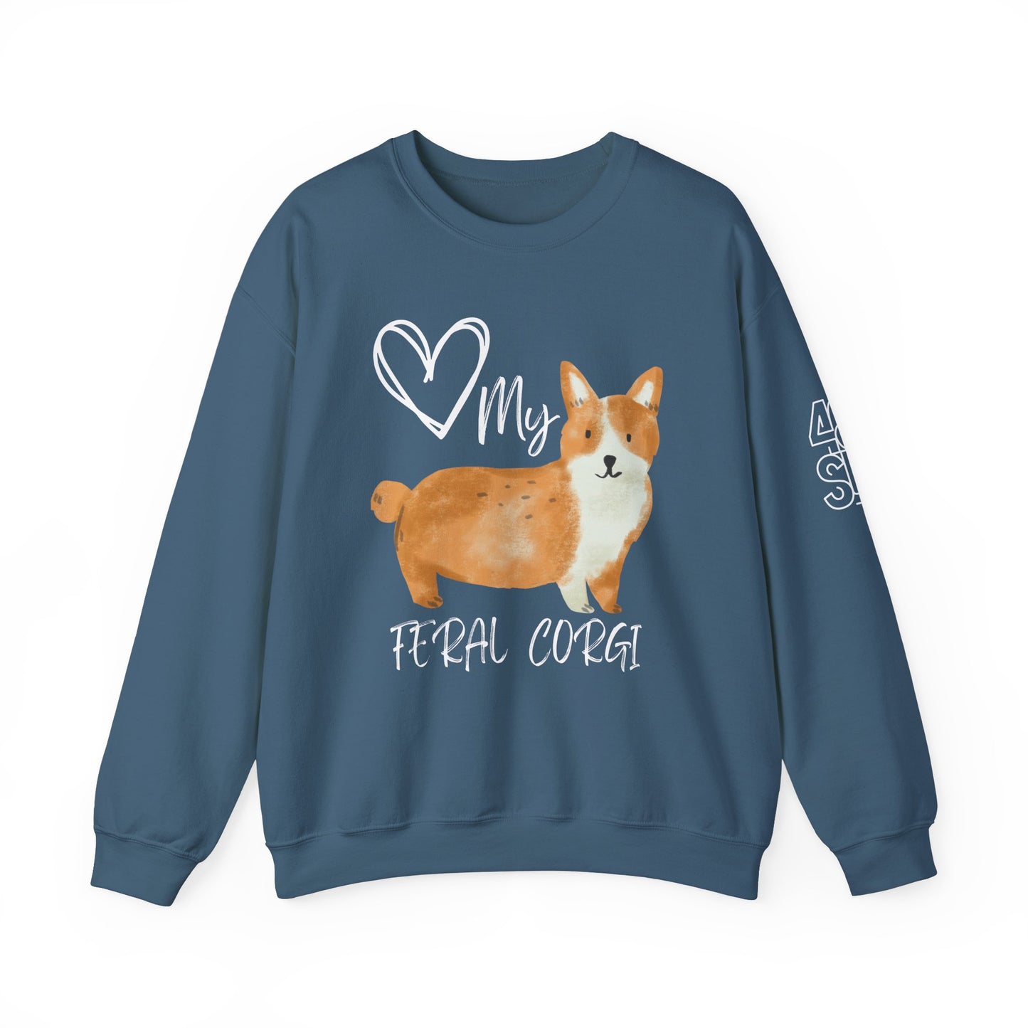 Love My Feral Corgi Comfy Unisex Heavy Blend™ Crewneck Sweatshirt