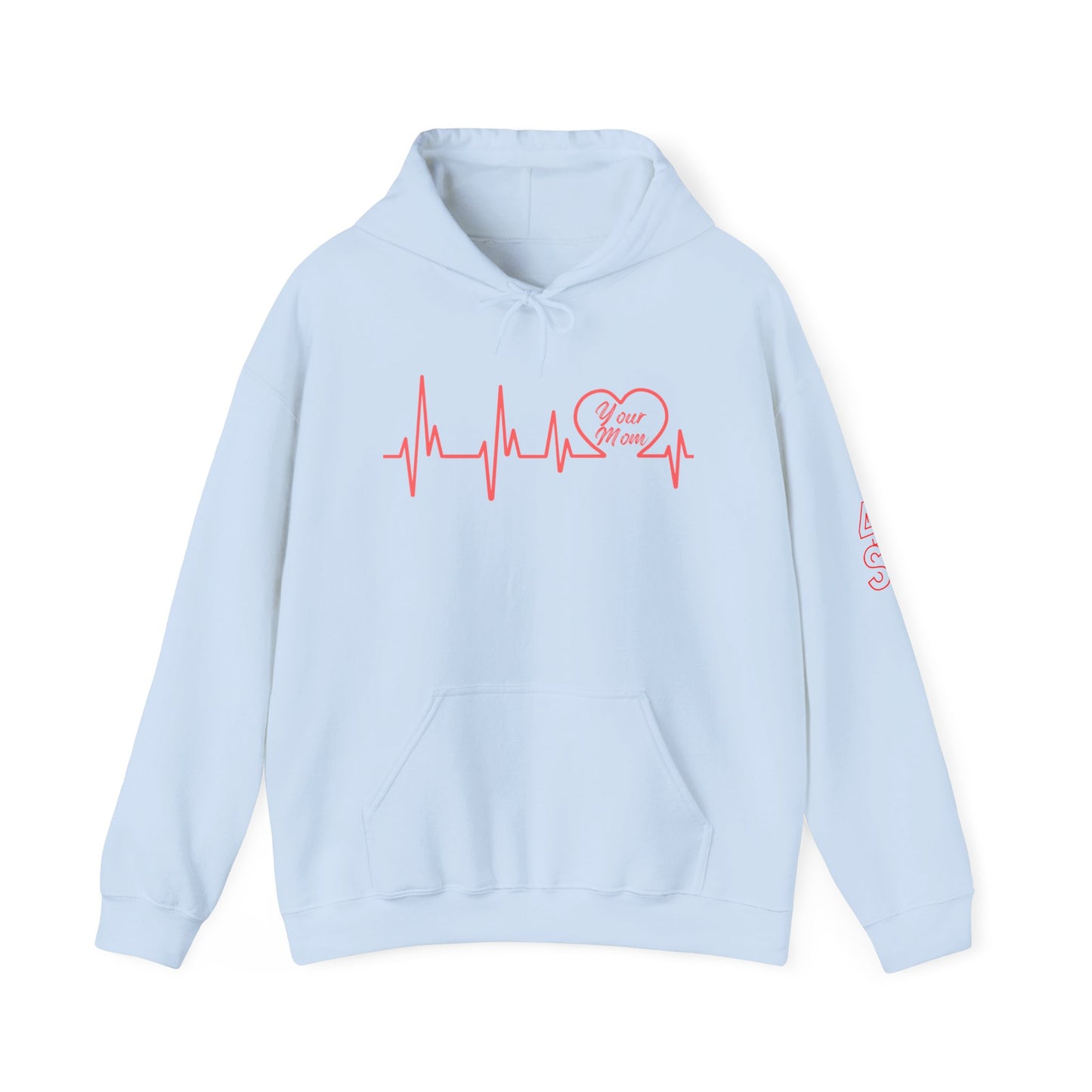 Heartbeat Design Unisex Hooded Sweatshirt - Perfect for Mother's Day & Everyday Comfort