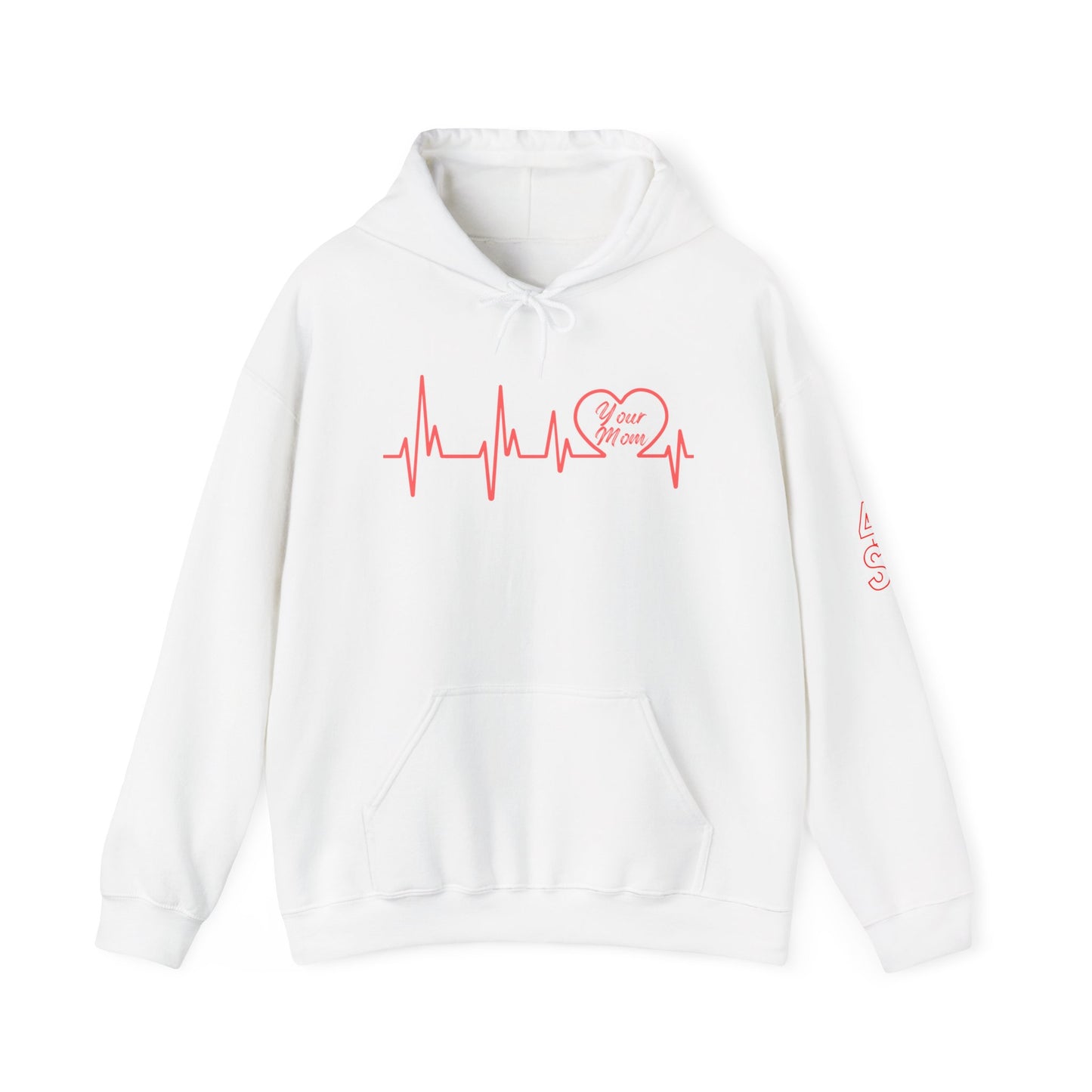 Heartbeat Design Unisex Hooded Sweatshirt - Perfect for Mother's Day & Everyday Comfort