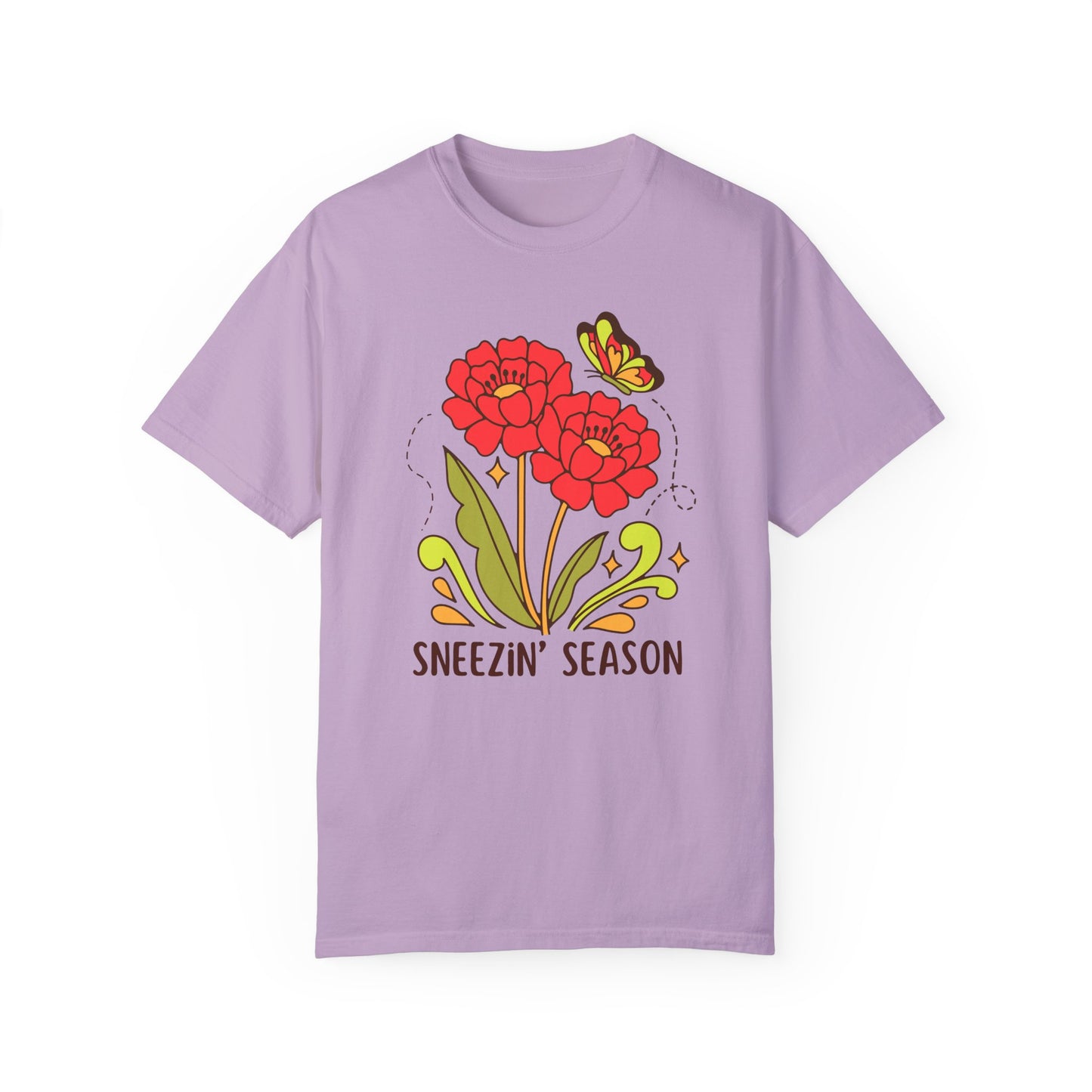 Sneezin' Season - Floral Spring Cozy Unisex T-shirt