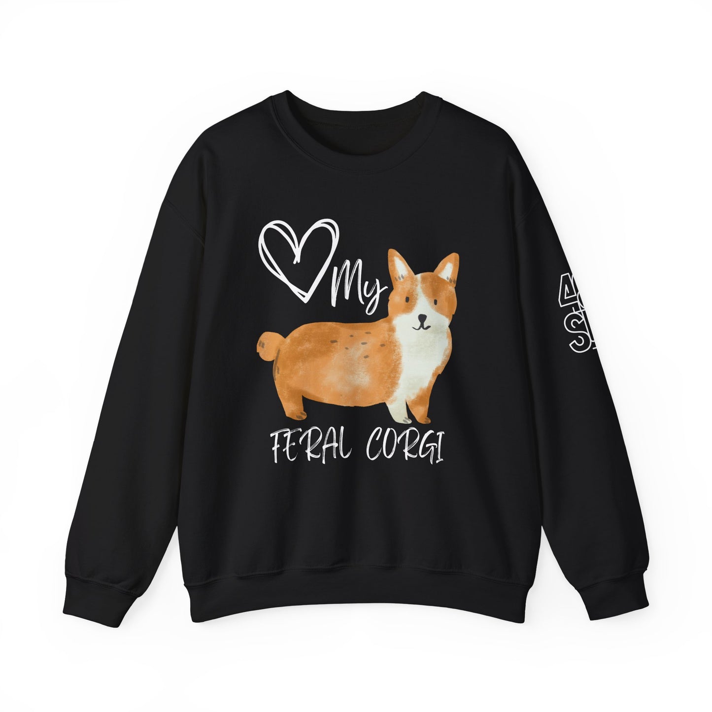 Love My Feral Corgi Comfy Unisex Heavy Blend™ Crewneck Sweatshirt