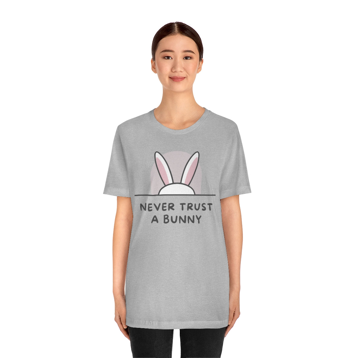Never Trust A Bunny Unisex Jersey Short Sleeve Tee